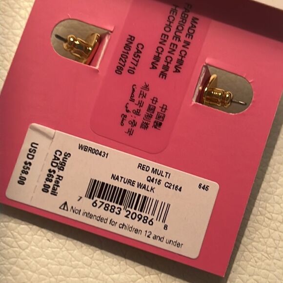 NWT Kate Spade Nature Walk Ladybug Huggies Earrings K1 - Picture 5 of 6